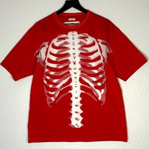 Kapital Bone T Shirt Japanese Sheer Mesh Cutout Tee Ribcage Japanese Streetwear